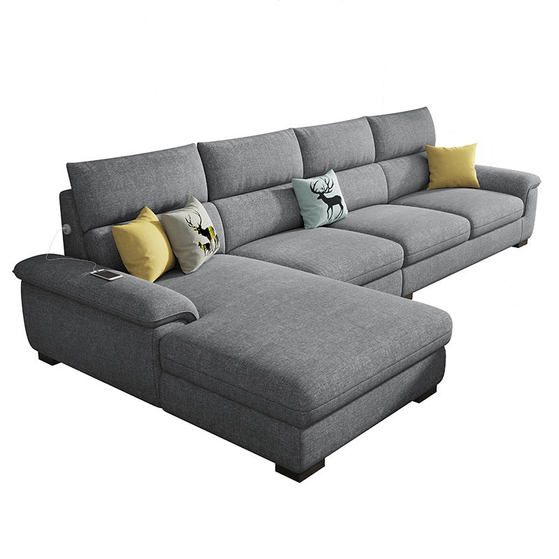 Contemporary 3 Pieces Sectional Sofa 72.83" Wide 35.43" High Clearhalo 'furn' 'furn_sectionals' 'Furniture' 'furniture_sectionals' 'kitchen' 'kitchen_sectionals' 'Living Room Furniture' 'Sectionals' 4773988