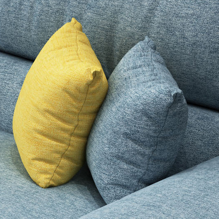 Contemporary Reversible Chaise Sofa with Pillows Flared Arm Sofa Clearhalo 'furn' 'furn_sectionals' 'Furniture' 'furniture_sectionals' 'kitchen' 'kitchen_sectionals' 'Living Room Furniture' 'Sectionals' 4774006