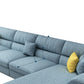 Contemporary Reversible Chaise Sofa with Pillows Flared Arm Sofa Clearhalo 'furn' 'furn_sectionals' 'Furniture' 'furniture_sectionals' 'kitchen' 'kitchen_sectionals' 'Living Room Furniture' 'Sectionals' 4774007