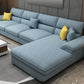 Contemporary Reversible Chaise Sofa with Pillows Flared Arm Sofa Clearhalo 'furn' 'furn_sectionals' 'Furniture' 'furniture_sectionals' 'kitchen' 'kitchen_sectionals' 'Living Room Furniture' 'Sectionals' 4774015