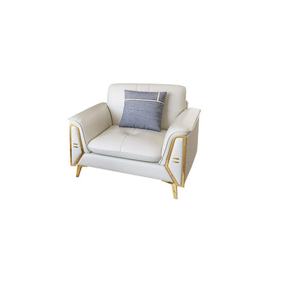 Contemporary Biscuit Back Sofa with Flared Arm for Apartment 36.61" 41"L x 37"W x 37"H Horizontal Clearhalo 'furn' 'furn_sectionals' 'Furniture' 'furniture_sectionals' 'kitchen' 'kitchen_sectionals' 'Living Room Furniture' 'Sectionals' 4774037