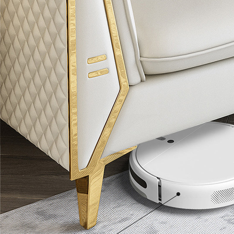 Contemporary Biscuit Back Sofa with Flared Arm for Apartment 36.61" Clearhalo 'furn' 'furn_sectionals' 'Furniture' 'furniture_sectionals' 'kitchen' 'kitchen_sectionals' 'Living Room Furniture' 'Sectionals' 4774041