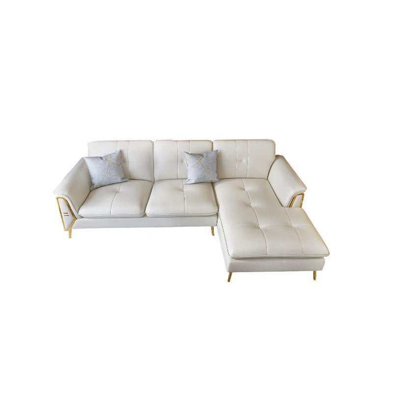 Contemporary Biscuit Back Sofa with Flared Arm for Apartment 36.61" 105"L x 69"W x 37"H Left Clearhalo 'furn' 'furn_sectionals' 'Furniture' 'furniture_sectionals' 'kitchen' 'kitchen_sectionals' 'Living Room Furniture' 'Sectionals' 4774042