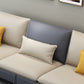 Contemporary Recessed Arm Sofa with Pillows Back and Golden Legs Clearhalo 'furn' 'furn_sectionals' 'Furniture' 'furniture_sectionals' 'kitchen' 'kitchen_sectionals' 'Living Room Furniture' 'Sectionals' 4774083