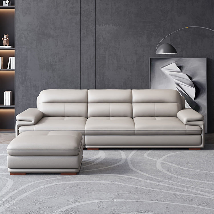 Contemporary Pillow Top Arms Sectional with Cushion Back 35.43" for Living Room 112"L x 67"W x 35"H Clearhalo 'furn' 'furn_sectionals' 'Furniture' 'furniture_sectionals' 'kitchen' 'kitchen_sectionals' 'Living Room Furniture' 'Sectionals' 4774097