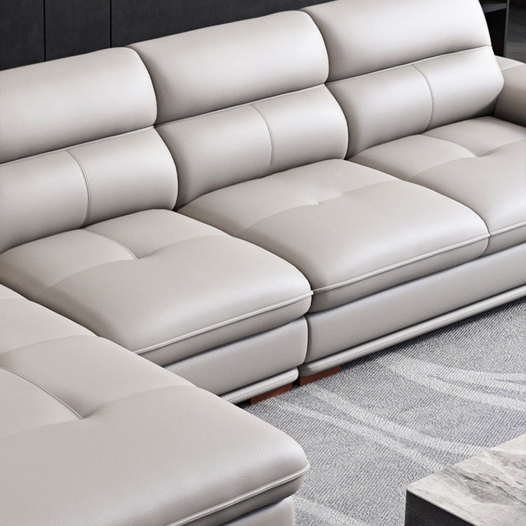 Contemporary Pillow Top Arms Sectional with Cushion Back 35.43" for Living Room Clearhalo 'furn' 'furn_sectionals' 'Furniture' 'furniture_sectionals' 'kitchen' 'kitchen_sectionals' 'Living Room Furniture' 'Sectionals' 4774105