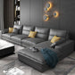 Contemporary Removable Cushions Slipcovered Sofa with Reversible Chaise for Living Room Dark Gray Latex Clearhalo 'furn' 'furn_sectionals' 'Furniture' 'furniture_sectionals' 'kitchen' 'kitchen_sectionals' 'Living Room Furniture' 'Sectionals' 4774171