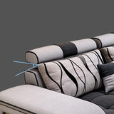 Contemporary Pillow Top Arm Sofa with Storage Adjustable Backrest Pillow Sofa Clearhalo 'furn' 'furn_sectionals' 'Furniture' 'furniture_sectionals' 'kitchen' 'kitchen_sectionals' 'Living Room Furniture' 'Sectionals' 4774177