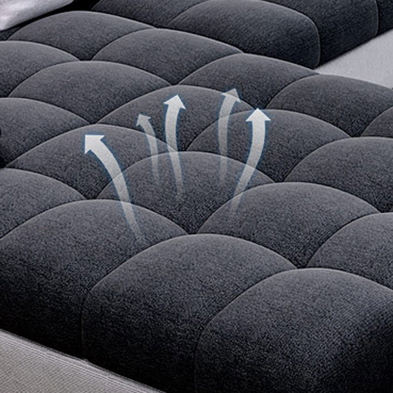 Contemporary Pillow Top Arm Sofa with Storage Adjustable Backrest Pillow Sofa Clearhalo 'furn' 'furn_sectionals' 'Furniture' 'furniture_sectionals' 'kitchen' 'kitchen_sectionals' 'Living Room Furniture' 'Sectionals' 4774178