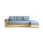 Contemporary Fabric Convertible Sofa Bed 29.53"High Pillow Top Arm Sofa Bed with Storage 110.2"L x 39.4"W x 29.5"H Blue Sponge Clearhalo 'furn' 'furn_sectionals' 'Furniture' 'furniture_sectionals' 'kitchen' 'kitchen_sectionals' 'Living Room Furniture' 'Sectionals' 4774187