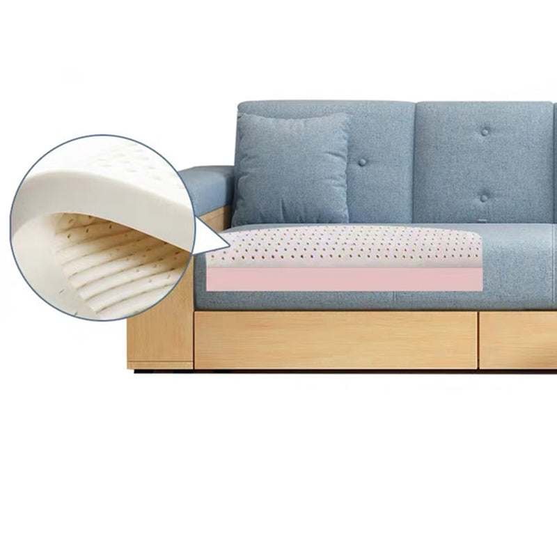 Contemporary Fabric Convertible Sofa Bed 29.53"High Pillow Top Arm Sofa Bed with Storage Clearhalo 'furn' 'furn_sectionals' 'Furniture' 'furniture_sectionals' 'kitchen' 'kitchen_sectionals' 'Living Room Furniture' 'Sectionals' 4774188