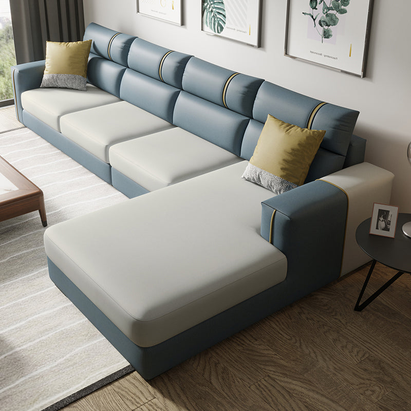 Modern Sofa&Chaise with 70.86" D x37" W x 33.46" H 1 Chaise on Right Facing Clearhalo 'furn' 'furn_sectionals' 'Furniture' 'furniture_sectionals' 'kitchen' 'kitchen_sectionals' 'Living Room Furniture' 'Sectionals' 4774207