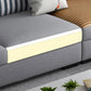 34.6"H Modern Linen/Faux Leather Square Arm Sofa& Chaise Lounge for Living Room Clearhalo 'furn' 'furn_sectionals' 'Furniture' 'furniture_sectionals' 'kitchen' 'kitchen_sectionals' 'Living Room Furniture' 'Sectionals' 4774237