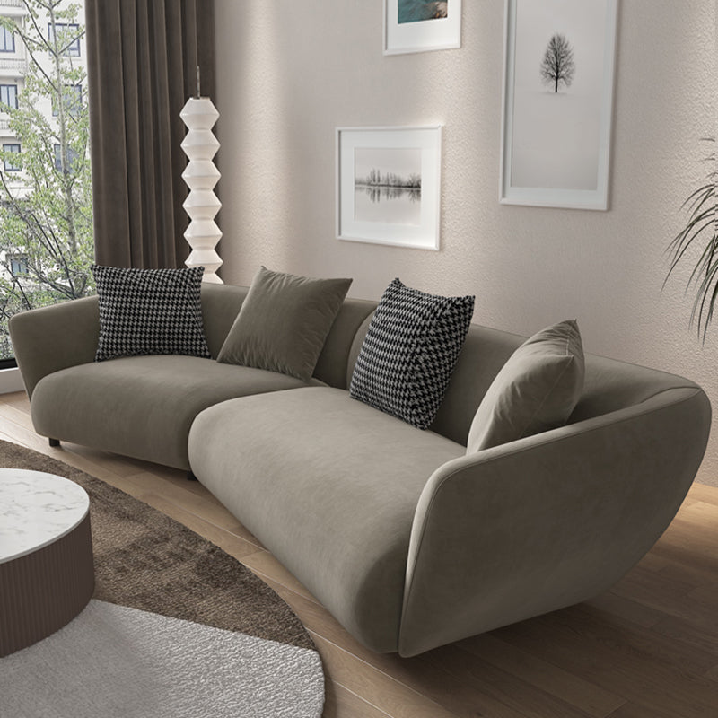 28.3" Linen/Microfiber/Faux Leather Square Arm Sofa& Chaise Lounge for Living Room Clearhalo 'furn' 'furn_sectionals' 'Furniture' 'furniture_sectionals' 'kitchen' 'kitchen_sectionals' 'Living Room Furniture' 'Sectionals' 4774242