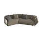 28.3" Linen/Microfiber/Faux Leather Square Arm Sofa& Chaise Lounge for Living Room Clearhalo 'furn' 'furn_sectionals' 'Furniture' 'furniture_sectionals' 'kitchen' 'kitchen_sectionals' 'Living Room Furniture' 'Sectionals' 4774246