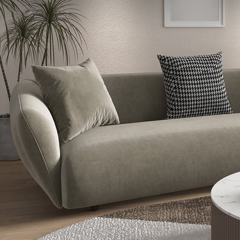 28.3" Linen/Microfiber/Faux Leather Square Arm Sofa& Chaise Lounge for Living Room Clearhalo 'furn' 'furn_sectionals' 'Furniture' 'furniture_sectionals' 'kitchen' 'kitchen_sectionals' 'Living Room Furniture' 'Sectionals' 4774248