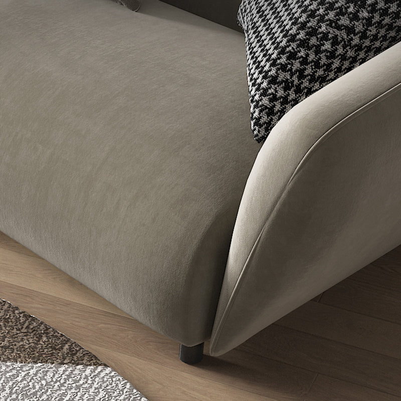 28.3" Linen/Microfiber/Faux Leather Square Arm Sofa& Chaise Lounge for Living Room Clearhalo 'furn' 'furn_sectionals' 'Furniture' 'furniture_sectionals' 'kitchen' 'kitchen_sectionals' 'Living Room Furniture' 'Sectionals' 4774249