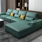 Assembled 3-seater Sofa and Chaise Recessed Arm Settee Furniture Cyan Clearhalo 'furn' 'furn_sectionals' 'Furniture' 'furniture_sectionals' 'kitchen' 'kitchen_sectionals' 'Living Room Furniture' 'Sectionals' 4774258