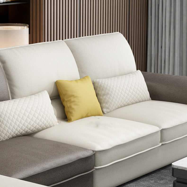 Assembled 3-seater Sofa and Chaise Recessed Arm Settee Furniture Clearhalo 'furn' 'furn_sectionals' 'Furniture' 'furniture_sectionals' 'kitchen' 'kitchen_sectionals' 'Living Room Furniture' 'Sectionals' 4774274