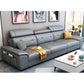 Waterproof Linen Pillow Top Arm Sofa with Adjustable Bolster Pillows and Storage Bag 103"L x 35"W x 39"H Latex Clearhalo 'furn' 'furn_sectionals' 'Furniture' 'furniture_sectionals' 'kitchen' 'kitchen_sectionals' 'Living Room Furniture' 'Sectionals' 4774278