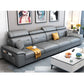 Waterproof Linen Pillow Top Arm Sofa with Adjustable Bolster Pillows and Storage Bag 131"L x 35"W x 39"H Latex Clearhalo 'furn' 'furn_sectionals' 'Furniture' 'furniture_sectionals' 'kitchen' 'kitchen_sectionals' 'Living Room Furniture' 'Sectionals' 4774279