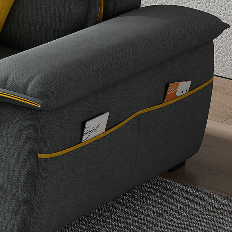 Contemporary Reversible Chaise Sofa with Removable Cushions Slipcovered Sofa Clearhalo 'furn' 'furn_sectionals' 'Furniture' 'furniture_sectionals' 'kitchen' 'kitchen_sectionals' 'Living Room Furniture' 'Sectionals' 4774361