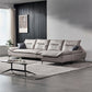 Contemporary Cushions Sofa 39.37"High Flared Arm Stain Resistant Sofa 150"L x 72"W x 39"H Suede Clearhalo 'furn' 'furn_sectionals' 'Furniture' 'furniture_sectionals' 'kitchen' 'kitchen_sectionals' 'Living Room Furniture' 'Sectionals' 4774369