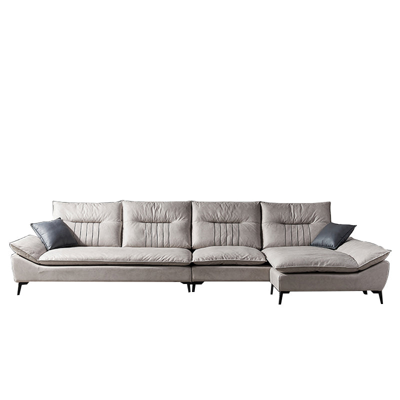 Contemporary Cushions Sofa 39.37"High Flared Arm Stain Resistant Sofa Clearhalo 'furn' 'furn_sectionals' 'Furniture' 'furniture_sectionals' 'kitchen' 'kitchen_sectionals' 'Living Room Furniture' 'Sectionals' 4774372