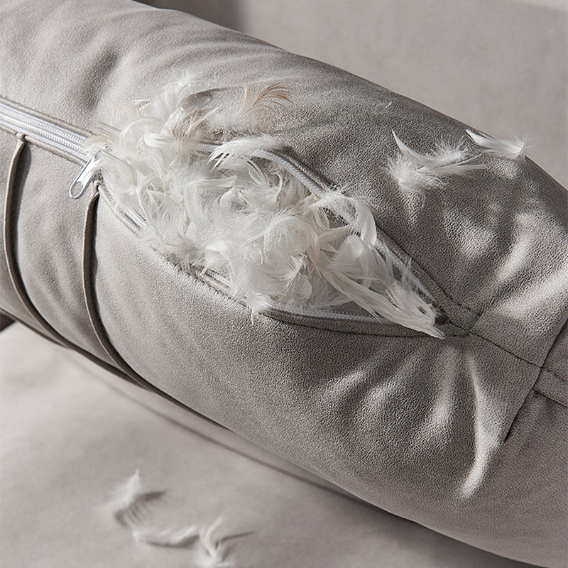 Contemporary Cushions Sofa 39.37"High Flared Arm Stain Resistant Sofa Clearhalo 'furn' 'furn_sectionals' 'Furniture' 'furniture_sectionals' 'kitchen' 'kitchen_sectionals' 'Living Room Furniture' 'Sectionals' 4774377