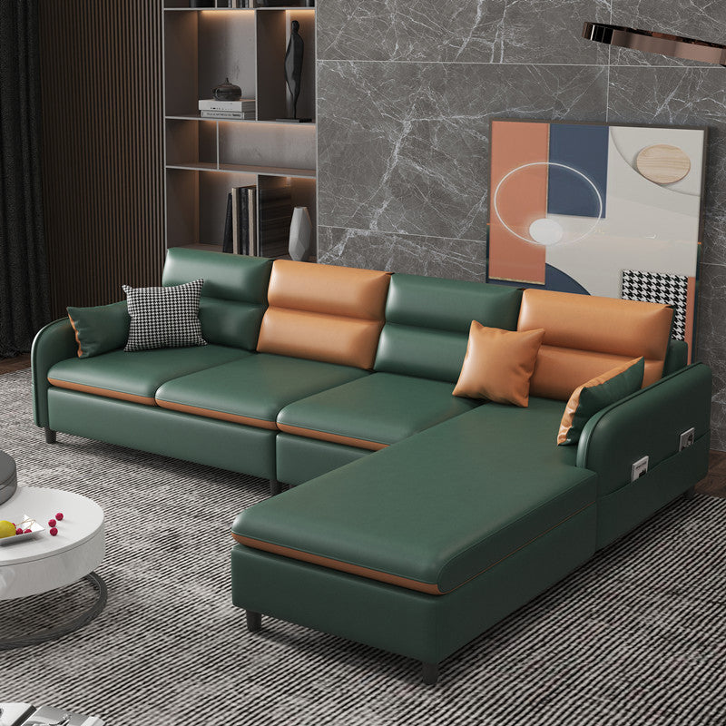 102.36" D x 62.99" W x 29.53" H Fabric Left Orientation Sofa with Storage Blackish Green Clearhalo 'furn' 'furn_sectionals' 'Furniture' 'furniture_sectionals' 'kitchen' 'kitchen_sectionals' 'Living Room Furniture' 'Sectionals' 4774387