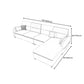 102.36" D x 62.99" W x 29.53" H Fabric Left Orientation Sofa with Storage Clearhalo 'furn' 'furn_sectionals' 'Furniture' 'furniture_sectionals' 'kitchen' 'kitchen_sectionals' 'Living Room Furniture' 'Sectionals' 4774393