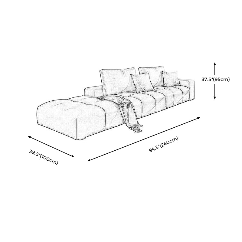 American Traditional Faux Leather Cushions Sectionals 37.4"High Square Arm Sofa,Dark Brown Clearhalo 'furn' 'furn_sectionals' 'Furniture' 'furniture_sectionals' 'kitchen' 'kitchen_sectionals' 'Living Room Furniture' 'Sectionals' 4774452