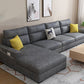 Modular Sewn Pillow Back Bench Seating Recessed Arm Assembled Settee Furniture Dark Gray Faux Leather Clearhalo 'furn' 'furn_sectionals' 'Furniture' 'furniture_sectionals' 'kitchen' 'kitchen_sectionals' 'Living Room Furniture' 'Sectionals' 4774469