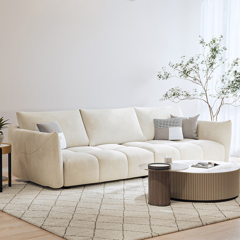 Velvet Living Room Square Arm Standard Cushions Contemporary Seating Clearhalo 'furn' 'furn_sofas' 'Furniture' 'furniture_sofas' 'kitchen' 'kitchen_sofas' 'Living Room Furniture' 'Sofa' 'sofas' 4777292