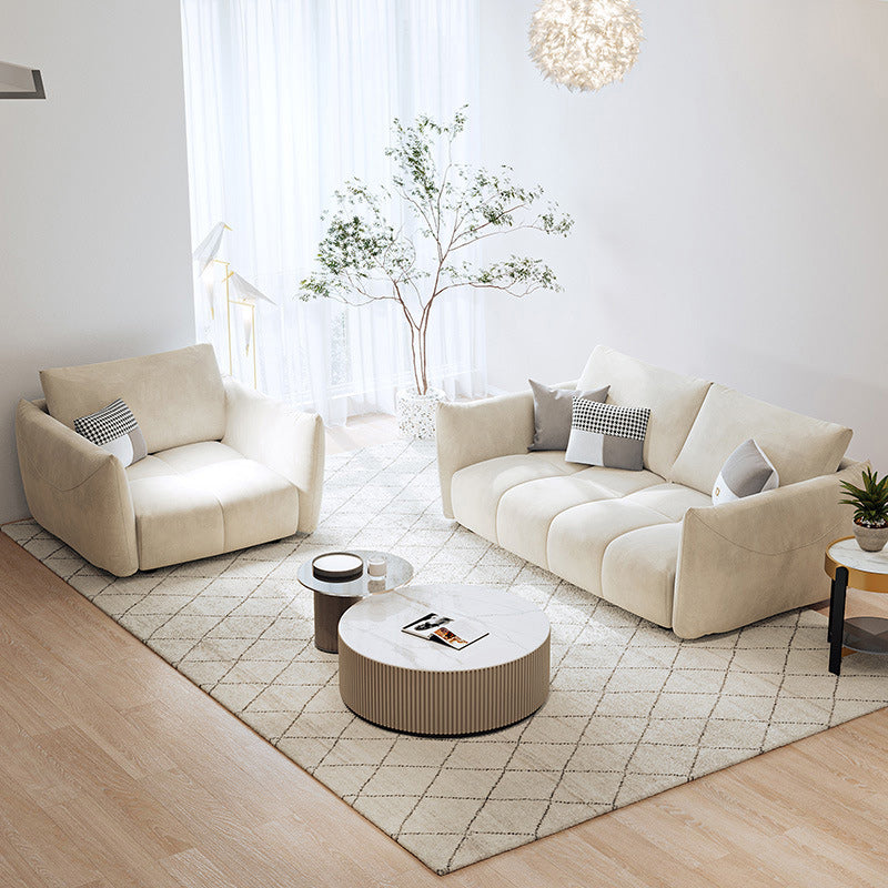 Velvet Living Room Square Arm Standard Cushions Contemporary Seating Clearhalo 'furn' 'furn_sofas' 'Furniture' 'furniture_sofas' 'kitchen' 'kitchen_sofas' 'Living Room Furniture' 'Sofa' 'sofas' 4777293