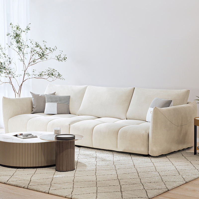 Velvet Living Room Square Arm Standard Cushions Contemporary Seating Clearhalo 'furn' 'furn_sofas' 'Furniture' 'furniture_sofas' 'kitchen' 'kitchen_sofas' 'Living Room Furniture' 'Sofa' 'sofas' 4777294