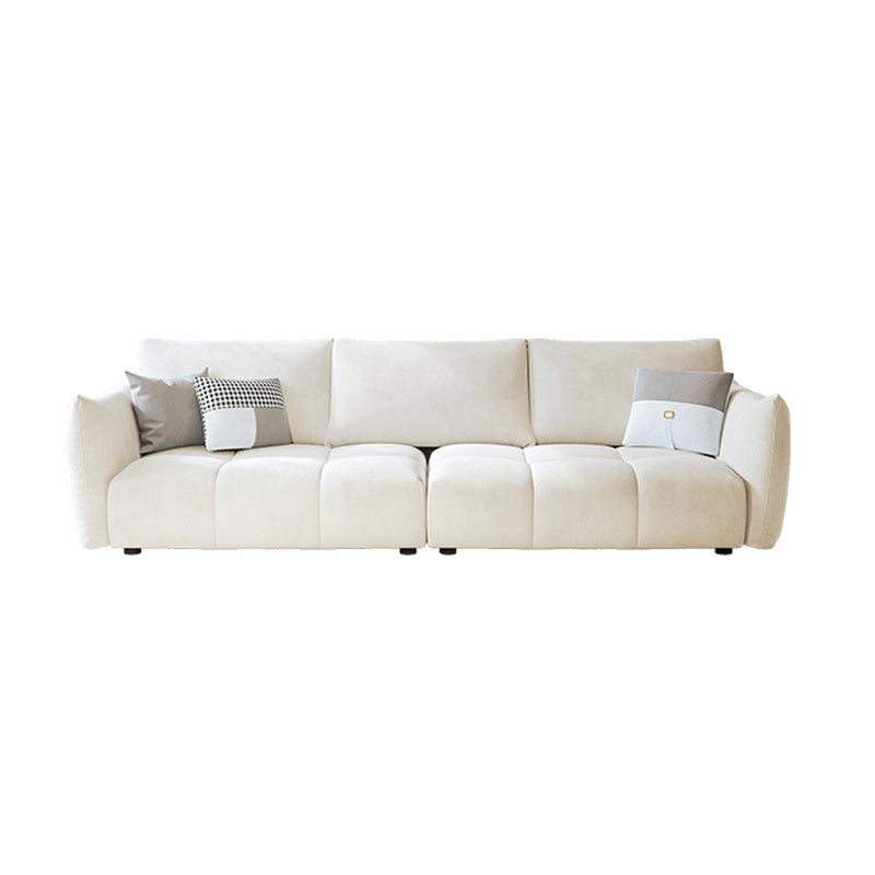 Velvet Living Room Square Arm Standard Cushions Contemporary Seating 98"L x 40"W x 33.5"H Clearhalo 'furn' 'furn_sofas' 'Furniture' 'furniture_sofas' 'kitchen' 'kitchen_sofas' 'Living Room Furniture' 'Sofa' 'sofas' 4777297