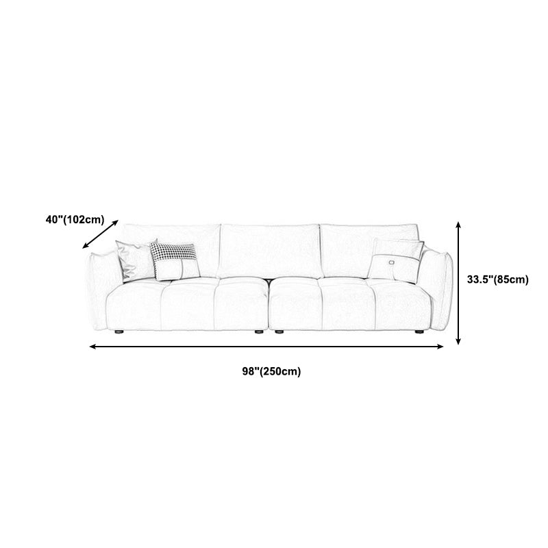 Velvet Living Room Square Arm Standard Cushions Contemporary Seating Clearhalo 'furn' 'furn_sofas' 'Furniture' 'furniture_sofas' 'kitchen' 'kitchen_sofas' 'Living Room Furniture' 'Sofa' 'sofas' 4777305