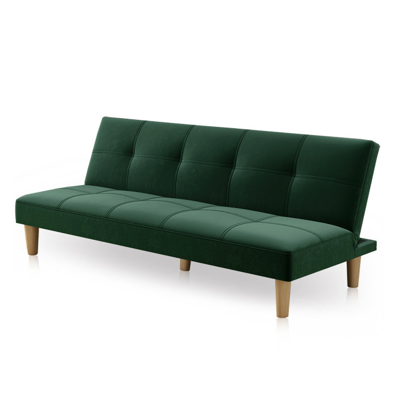 Modern 2/3 Seater Armless Sofa Convertible Biscuit Back Velvet Sofa Clearhalo 'furn' 'furn_sofas' 'Furniture' 'furniture_sofas' 'kitchen' 'kitchen_sofas' 'Living Room Furniture' 'Sofa' 'sofas' 4777330