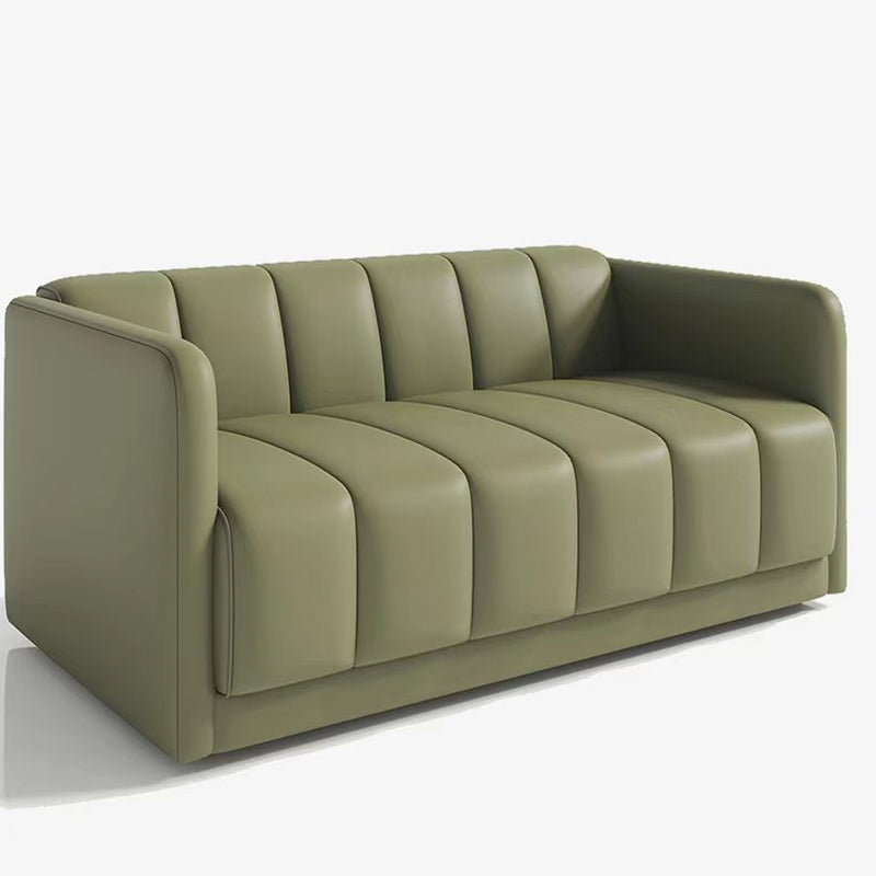 31.5"High Contemporary Fabric Sewn Pillow Back Sofa for Restaurant and Cafe Green Square Arm Clearhalo 'furn' 'furn_sofas' 'Furniture' 'furniture_sofas' 'kitchen' 'kitchen_sofas' 'Living Room Furniture' 'Sofa' 'sofas' 4777362