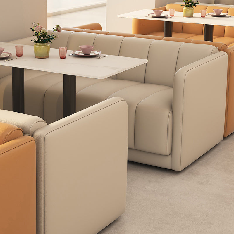 31.5"High Contemporary Fabric Sewn Pillow Back Sofa for Restaurant and Cafe Clearhalo 'furn' 'furn_sofas' 'Furniture' 'furniture_sofas' 'kitchen' 'kitchen_sofas' 'Living Room Furniture' 'Sofa' 'sofas' 4777371