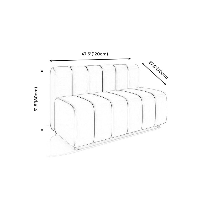 31.5"High Contemporary Fabric Sewn Pillow Back Sofa for Restaurant and Cafe Clearhalo 'furn' 'furn_sofas' 'Furniture' 'furniture_sofas' 'kitchen' 'kitchen_sofas' 'Living Room Furniture' 'Sofa' 'sofas' 4777373