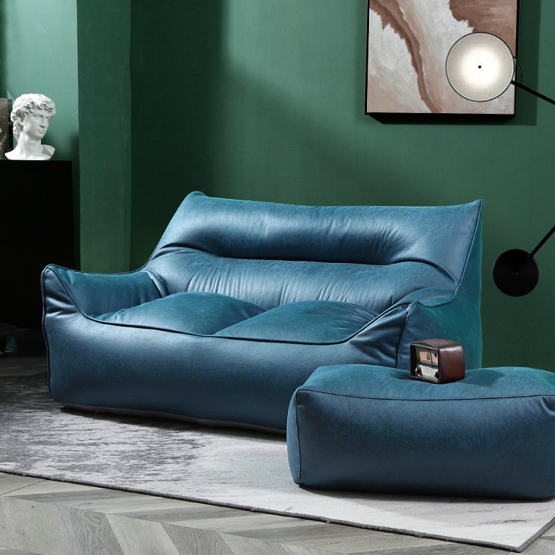 Contemporary Faux Leather Pillow Top Arm Sofa Sewn Pillow Back Sofa for Living Room Clearhalo 'furn' 'furn_sofas' 'Furniture' 'furniture_sofas' 'kitchen' 'kitchen_sofas' 'Living Room Furniture' 'Sofa' 'sofas' 4777390