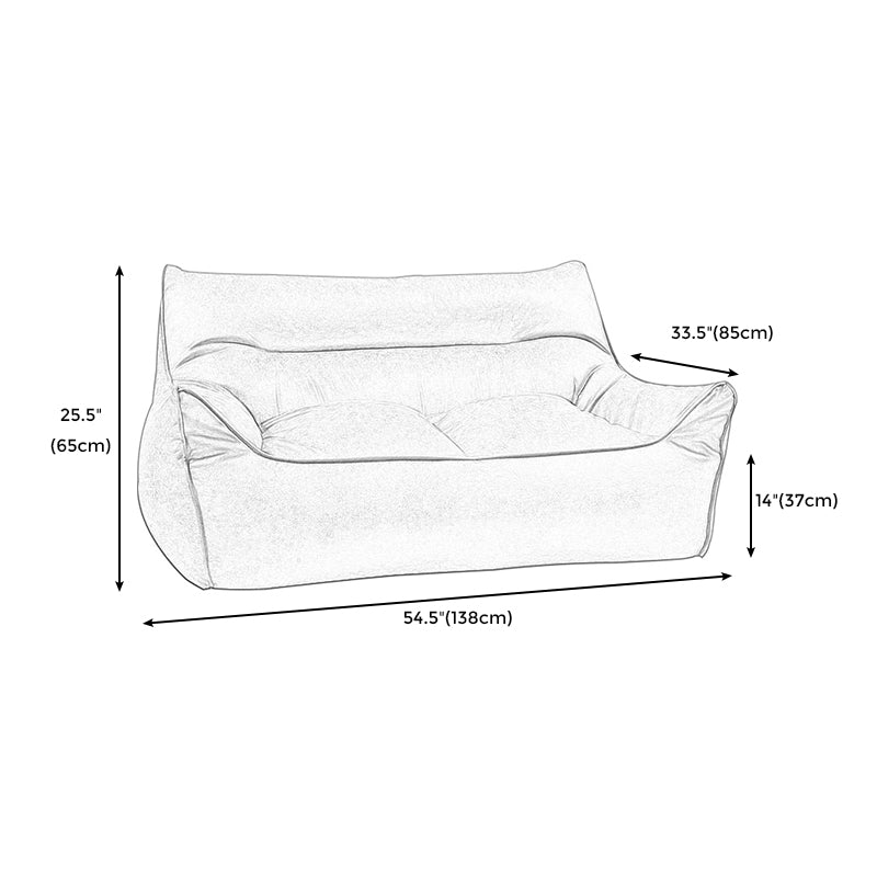 Contemporary Faux Leather Pillow Top Arm Sofa Sewn Pillow Back Sofa for Living Room Clearhalo 'furn' 'furn_sofas' 'Furniture' 'furniture_sofas' 'kitchen' 'kitchen_sofas' 'Living Room Furniture' 'Sofa' 'sofas' 4777405