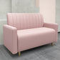 47.27"D x 25.59"W x 33.46"H Glam 2-seat Sewn Pillow Back Sofa for Restaurant Pink Square Arm Clearhalo 'furn' 'furn_sofas' 'Furniture' 'furniture_sofas' 'kitchen' 'kitchen_sofas' 'Living Room Furniture' 'Sofa' 'sofas' 4777407