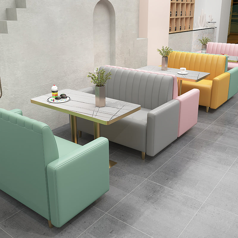 47.27"D x 25.59"W x 33.46"H Glam 2-seat Sewn Pillow Back Sofa for Restaurant Clearhalo 'furn' 'furn_sofas' 'Furniture' 'furniture_sofas' 'kitchen' 'kitchen_sofas' 'Living Room Furniture' 'Sofa' 'sofas' 4777409