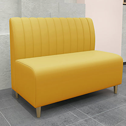 47.27"D x 25.59"W x 33.46"H Glam 2-seat Sewn Pillow Back Sofa for Restaurant Yellow Armless Clearhalo 'furn' 'furn_sofas' 'Furniture' 'furniture_sofas' 'kitchen' 'kitchen_sofas' 'Living Room Furniture' 'Sofa' 'sofas' 4777410