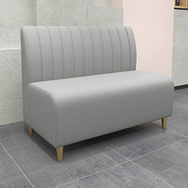 47.27"D x 25.59"W x 33.46"H Glam 2-seat Sewn Pillow Back Sofa for Restaurant Gray Armless Clearhalo 'furn' 'furn_sofas' 'Furniture' 'furniture_sofas' 'kitchen' 'kitchen_sofas' 'Living Room Furniture' 'Sofa' 'sofas' 4777412
