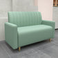 47.27"D x 25.59"W x 33.46"H Glam 2-seat Sewn Pillow Back Sofa for Restaurant Green Square Arm Clearhalo 'furn' 'furn_sofas' 'Furniture' 'furniture_sofas' 'kitchen' 'kitchen_sofas' 'Living Room Furniture' 'Sofa' 'sofas' 4777414