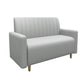 47.27"D x 25.59"W x 33.46"H Glam 2-seat Sewn Pillow Back Sofa for Restaurant Clearhalo 'furn' 'furn_sofas' 'Furniture' 'furniture_sofas' 'kitchen' 'kitchen_sofas' 'Living Room Furniture' 'Sofa' 'sofas' 4777420